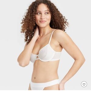 Auden women’s Demi coverage bra size 34B NWT